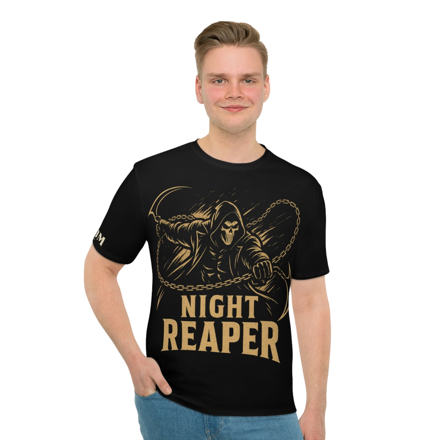 Night Reaper Graphic T-Shirt — Grim Reaper Skull Tee